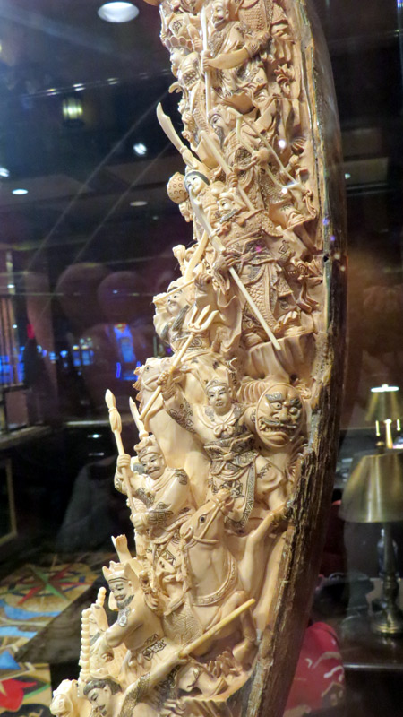 mammoth tusk, carving