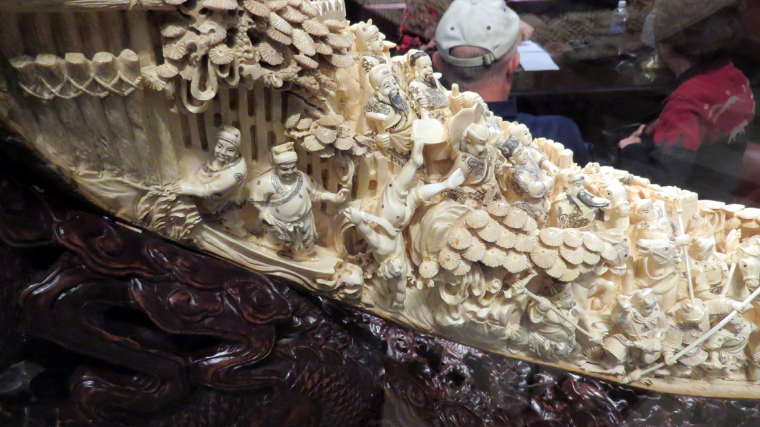 mammoth tusk, carving